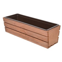 Rojaplast MODERN 51 cm fa virágláda-barna műanyag betéttel