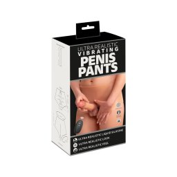 You2Toys Vibrating Penis Pants - élethű folyékony szilikonos strap-on alsó (M)