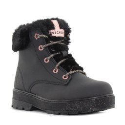 Skechers Street Glitz bélelt fekete gyerek bakancs