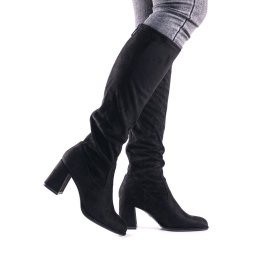 Tamaris fekete női magasszárú csizma