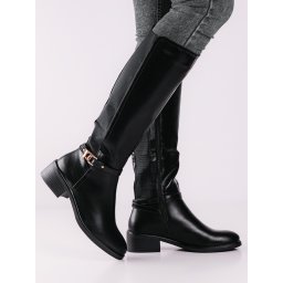 Yolera - Erica fekete női magasszárú csizma