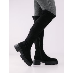Yolera - Mara fekete női magasszárú csizma