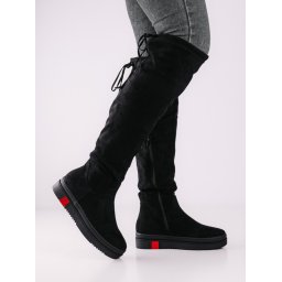 Yolera - Enes fekete női magasszárú csizma