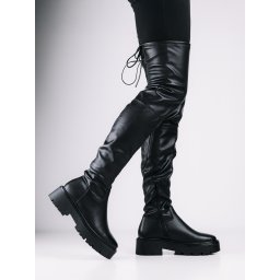 Monogrant - Donata fekete női magasszárú csizma