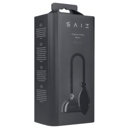 Saiz Basic - kézi punci pumpa nőknek (átlátszó-fekete)