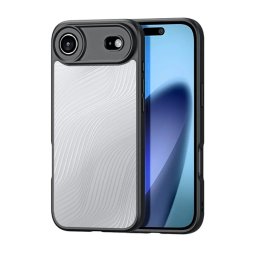 DUX DUCIS AIMO szilikon telefonvédő (ütésállóság, kameravédő, matt, hullám) FEKETE Apple iPhone 17 Air