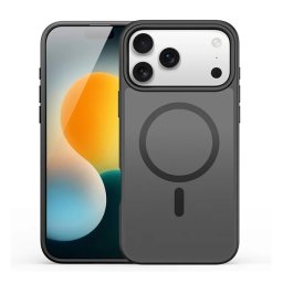 DUX DUCIS YIND szilikon telefonvédő (ütésállóság, kameravédő, matt, MagSafe) FEKETE Apple iPhone 17 Pro