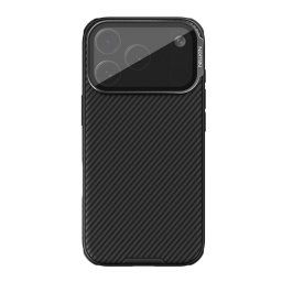 NILLKIN CAMSHIELD PROP szilikon telefonvédő (ütésállóság, kameravédő, kitámasztó, csíkos) FEKETE Apple iPhone 17 Pro