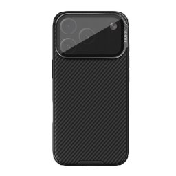 NILLKIN CAMSHIELD PROP MAGNETIC szilikon telefonvédő (ütésállóság, kameravédő, kitámasztó, csíkos) FEKETE Apple iPhone 17 Pro