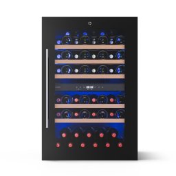Klarstein Illuminosa beépíthető borhűtő | Dualzone | UV-védelem | 143 liter | 57 palack | 60 cm (TK15-WFIll-BI59)
