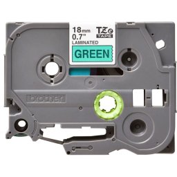 TZE-741 laminált P-touch szalag (18mm) Black on Green - 8m (TZE741)