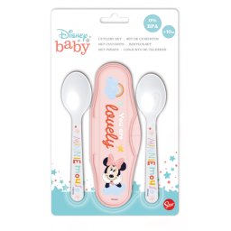 Minnie egér Ooh Lala! baba utazó evőeszköz készlet