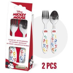 Mickey egér Fun-Tastic fém evőeszköz készlet - 2 darabos