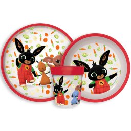Bing Happy Carrots csúszásmentes étkészlet, micro műanyag szett