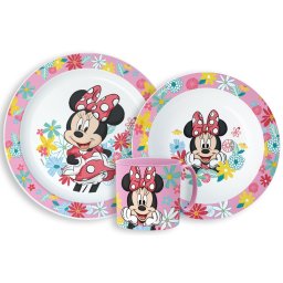 Minnie egér Spring étkészlet, micro műanyag szett bögrével 265 ml