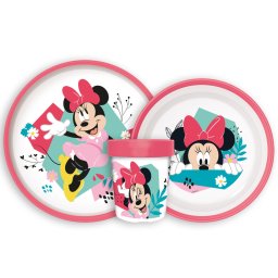 Minnie egér Being More csúszásmentes étkészlet, micro műanyag szett