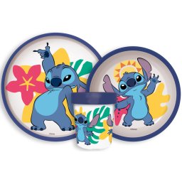 Lilo és Stitch Palms csúszásmentes étkészlet, micro műanyag szett