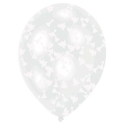 Esküvő Clear töltött léggömb, lufi 6 db-os 11 inch (27,5 cm)