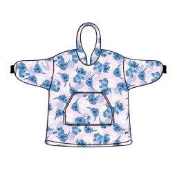 Lilo és Stitch Light Rose belebújós plüss polár takaró, poncsó 3-6 év
