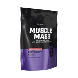 BioTechUsa Muscle Mass szénhidrát- és fehérjetartalmú italpor eper ízű 1000g