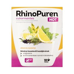 RhinoPuren Hot cukormentes étrend-kiegészítő italpor tasakban 18x