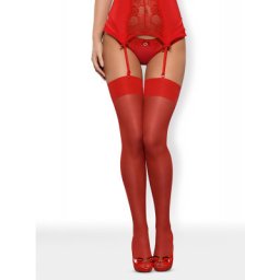 Obsessive S800 stockings red L/XL harisnya