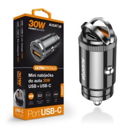 Alligator mini autós töltő Power Delivery 30W, USB-C USB-A