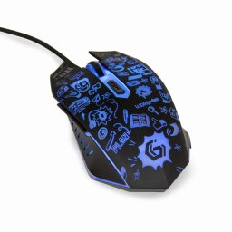 GEMBIRD egér MUS-6B-GRAFIX-01, fekete, grafikus nyomtatással, USB