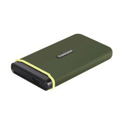 Transcend ESD380C 2TB USB 3.2 Gen 2x2 (USB-C) külső, ütésálló SSD (3D TLC), 2000MB/R, 2000MB/W, Army Green