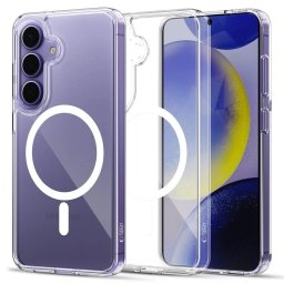 Samsung Galaxy S25 FE SM-S731, Műanyag hátlap védőtok + szilikon keret, Magsafe töltővel kompatibilis, FlexAir Hybrid Magsafe, átlátszó