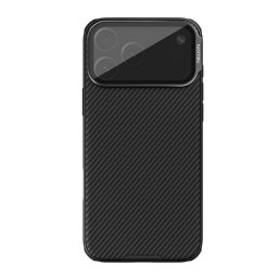 NILLKIN CAMSHIELD PROP szilikon telefonvédő (ütésállóság, kameravédő, kitámasztó, csíkos) FEKETE Apple iPhone 17 Pro Max