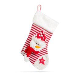 UTOLSÓ DARABOK - Mikulás csizma akasztóval - hóember - 52 x 28 cm - 58263