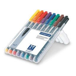 STAEDTLER Alkoholos marker készlet, OHP, 0,6 mm, STAEDTLER "Lumocolor(R) 318 F", 8 különböző szín