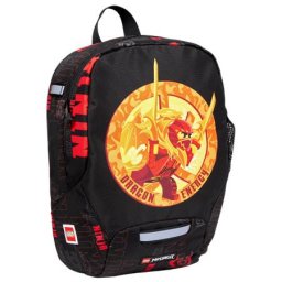 LEGO Hátizsák, ovis, LEGO "Ninjago Dragon Energy", fekete-mintás