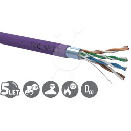 Solarix CAT5E FTP LSOH Dca-s1,d2,a1 500m/tekercs SXKD-5E-FTP-LSOH kábel