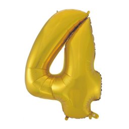 Arany 4-es Gold Mat szám fólia lufi 92 cm