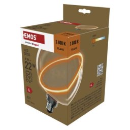 LED izzó DECO G130SRA / E27 / 4 W (22 W) / 220 lm / flame
