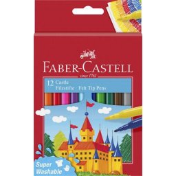 FABER-CASTELL Filctoll készlet, FABER-CASTELL, 12 különböző szín"Castle"