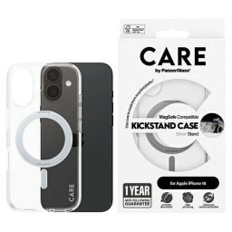 PanzerGlass Feature Kickstand MagSafe-kompatibilis tok iPhone 16 - ezüst színű