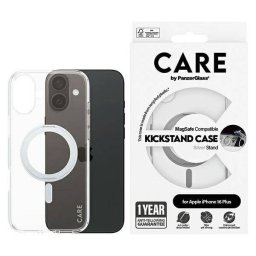 PanzerGlass Feature Kickstand MagSafe-kompatibilis tok iPhone 16 Plus - ezüst színű
