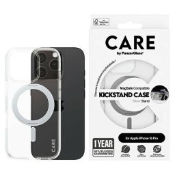PanzerGlass Feature Kickstand MagSafe-kompatibilis tok iPhone 16 Pro - ezüst színű