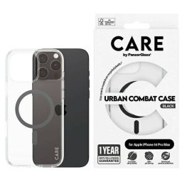 PanzerGlass Flagship MagSafe-kompatibilis tok iPhone 16 Pro Max - fekete-átlátszó