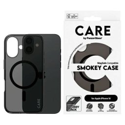 PanzerGlass Flagship MagSafe-kompatibilis tok iPhone 16 - fekete átlátszó