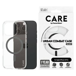 PanzerGlass Flagship MagSafe-kompatibilis tok iPhone 16 Pro - fekete-átlátszó
