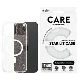 PanzerGlass Flagship Star Lit MagSafe-kompatibilis tok iPhone 16 Pro Max - fehér