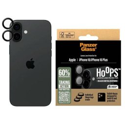PanzerGlass Hoops kamera lencse védő edzett üveg fekete szegéllyel iPhone 16/16 Plus