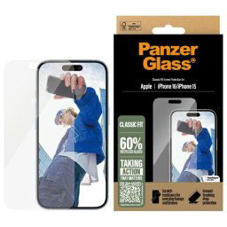 PanzerGlass Classic Fit edzett üveg iPhone 16