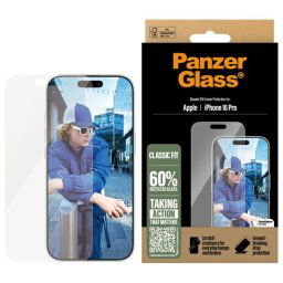 PanzerGlass Classic Fit edzett üveg iPhone 16 Pro