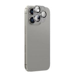 AmazingThing Aviation-Grade Alloy kamera lencse védő edzett üveg szürke szegéllyel iPhone 16 Pro/16 Pro Max