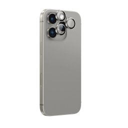 AmazingThing AR Aluminum kamera lencse védő edzett üveg szürke szegéllyel iPhone 16 Pro/16 Pro Max